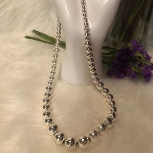 Silver Ball Bead Necklace